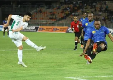 Amoura in gol con l'Algeria