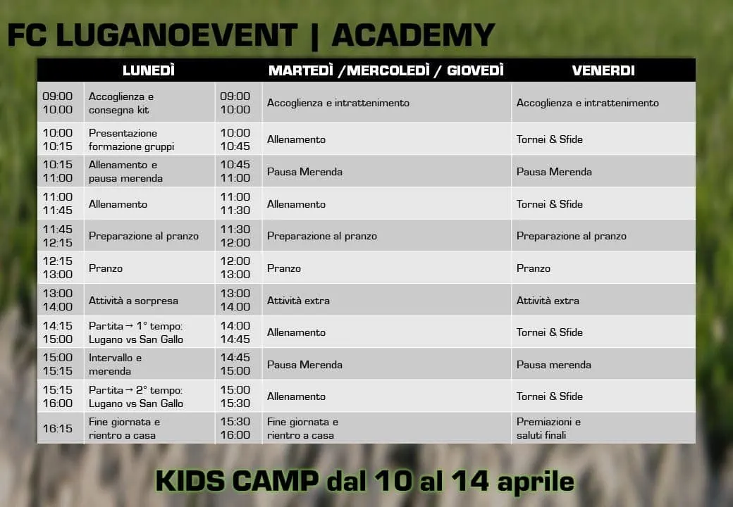 FC Lugano Kids Camp - Primavera 2023