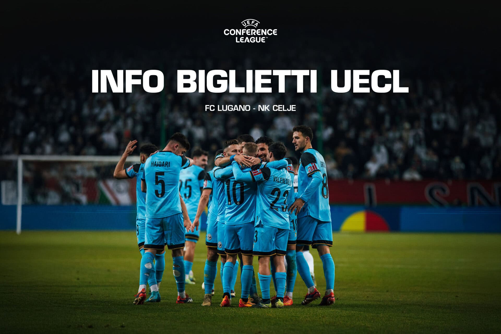 Apertura vendita biglietti FC Lugano-NK Celje venerdì 28 febbraio